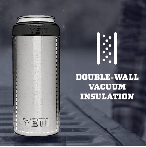 YETI Rambler 12 oz. Colster Slim Can Insulator for Cans Navy /w Insert - Picture 3 of 5