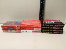  Lot of 7 JVC GI-90,4 Fuji type 1 Dr-1 90,Sony type11 ucx60,Audio 90 Unopened