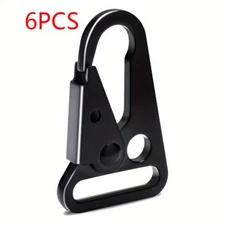 Tactical 6PCS Spring Snap Hooks Carabiner Clips Outdoor D-Rings