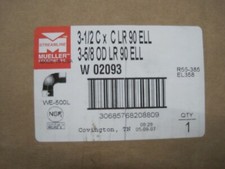 1 pc Mueller W 02093 3-1/2" Copper 90 Degree Long Radius Elbow, New Free Ship