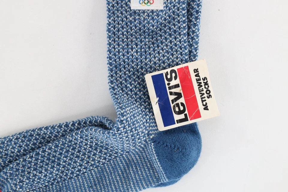 Calcetines tejidos a rayas grandes Deadstock vintage años 80 Levis 1984 Juegos Olímpicos EE. UU. Foto 3 de 4