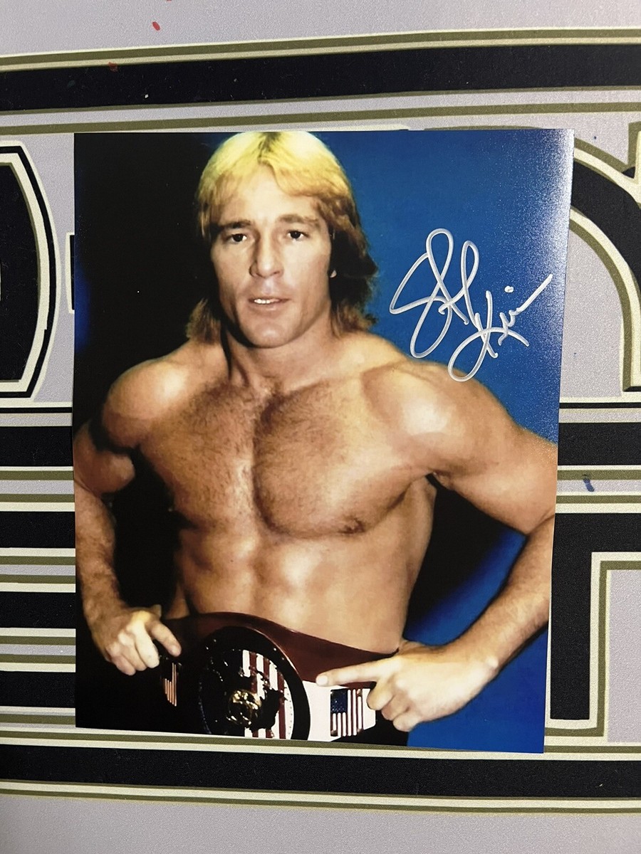 Autographed 8x10 Steve Keirn Wrestling Posed Champion Photo WWE