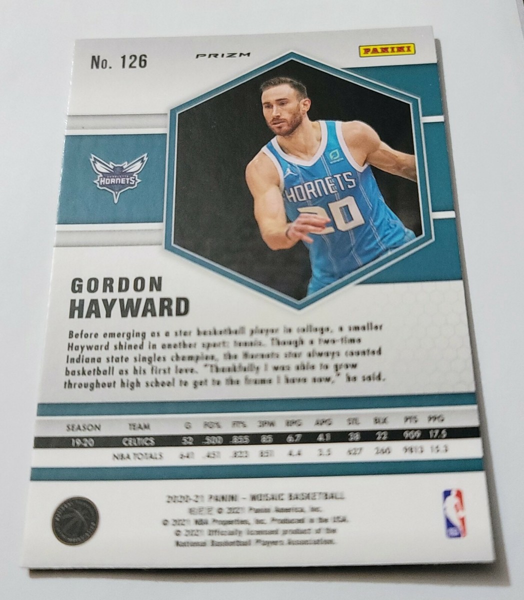 2020-21 Panini Mosaic 126 Charlotte Hornets Gordon Hayward Silver