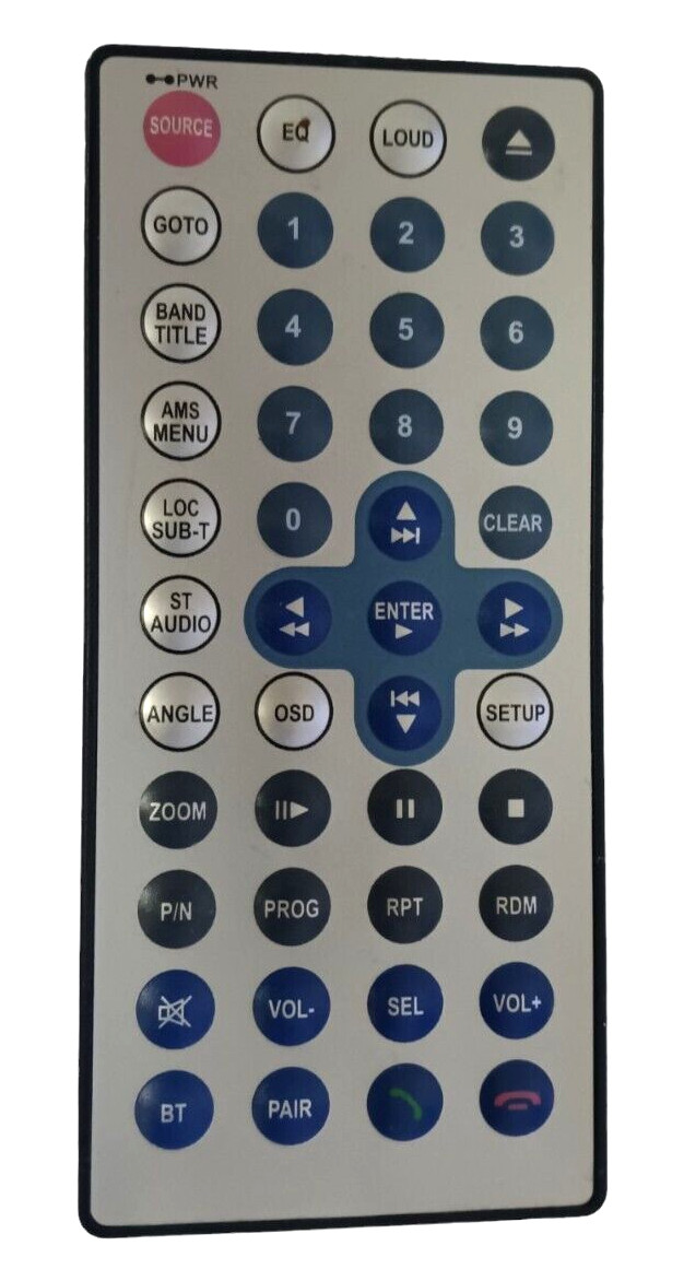 Remote Control for XO VISION XOD1760BT 7" DOUBLE INDASH TOUC