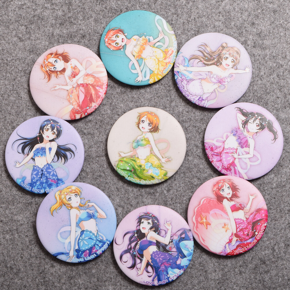 Love Live Characters Mermaid Dress Badge Pin Back Anime Collection Cosplay Props Ebay