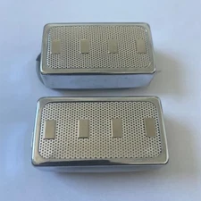 1 SET of 4 String Bass Pickup Bridge + Neck Chrome