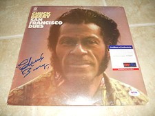 Chuck Berry San Francisco Dues Signed Autographed LP Album Record PSA Certified