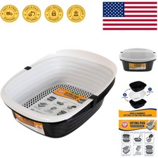 Effortless Cleaning Cat Litter Tray with Sifting System  Microban Protection