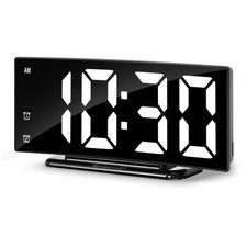 LED Digital Alarm Clock for Bedroom, Plug in Clocks with Dual Alarm/Snooze/Te...