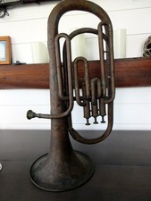 Antique Baritone Horn "Bel Air Coronet Band" Dolnet 
