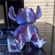 Stitch Lilo  Stitch 3D Printed Purple Plastic Figurine Phone Stand, 1pc