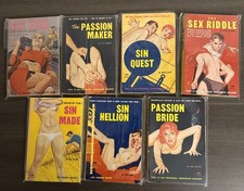 Mixed Sleaze Paperback Vintage Lot Midnight Reader Look At Those Covers!