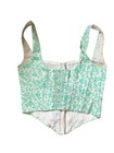 ZARA Women’s Floral Corset Bustier Top Size S Regular White Green — photo 4