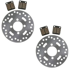 2 Front Disc Brake Rotors & Semi-Metallic Pads for Yamaha Warrior 350 1989-2004