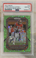 2022 Prizm Christian McCaffrey NH Neon Green #40 PSA 10 /5 - Pop 1 1st YR Niners