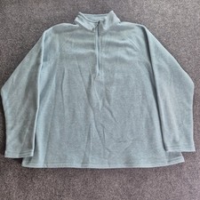 Eddie Bauer Quarter Zip Sweater Mens Size XXL Blue Pullover Fleece