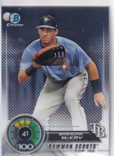 2018 BOWMAN CHROME BRENDAN MCKAY SCOUTS TOP 100 RC ROOKIE INSERT #41