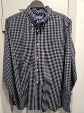 Chaps Custom Fit Men's Button-Down Shirt Size M Long Sleeve Plaid Dress Shirt