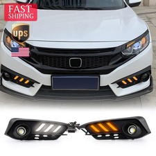 For Honda Civic 2016-2018 Led Drl Daytime Running Light Angel Eyes Fog Lamp Us For Honda Civic 2016-2018 Led Drl Daytime Running Light Angel Eyes Fog Lamp Us