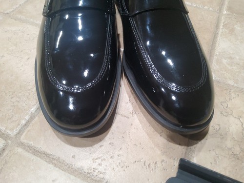 Hugo Boss Colby Lackleder Penny Loafer Schwarz Smoking Größe 8 Neu ohne Karton - Bild 13 von 14