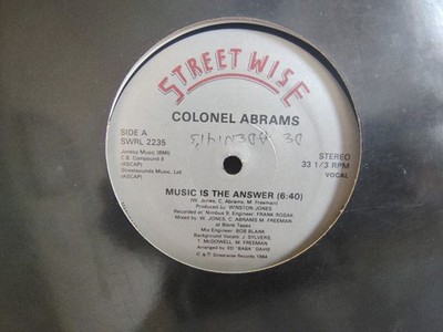 COLONEL ABRAMS - ''MUSIC IS THE ANSWER'' / 3 TRACK MAXI / STREET WISE RECORDS 1984