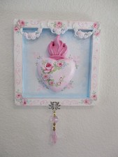 Hand Painted Sacred Heart Plaque