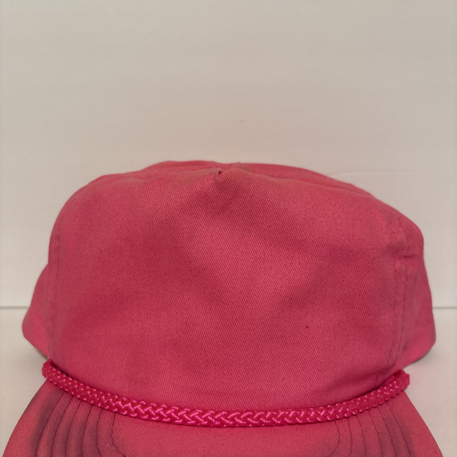 Vintage 80’s San Sun Pink Adjustable Trucker Hat & Rope