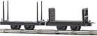 Busch H0f 12204 Stake and Front Wall Trolley New
