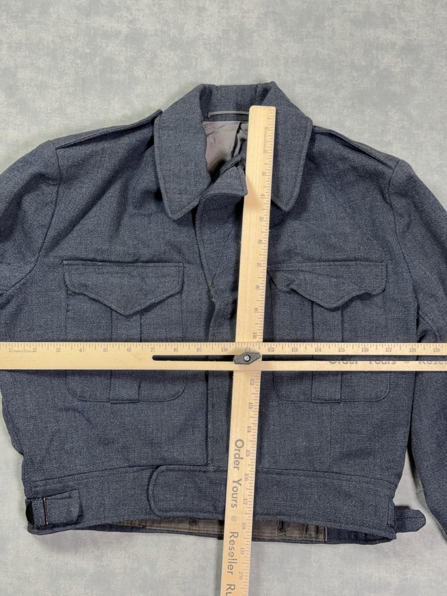 Vintage Bond Clothes Shops Jacket Mens Small Blue Wool Air Cadet Military 1952 View 4