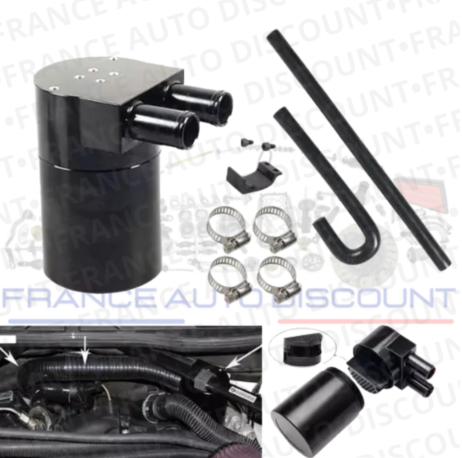 Tuyau silicone de carburant pour BMW N54 335i E90 E92 noir