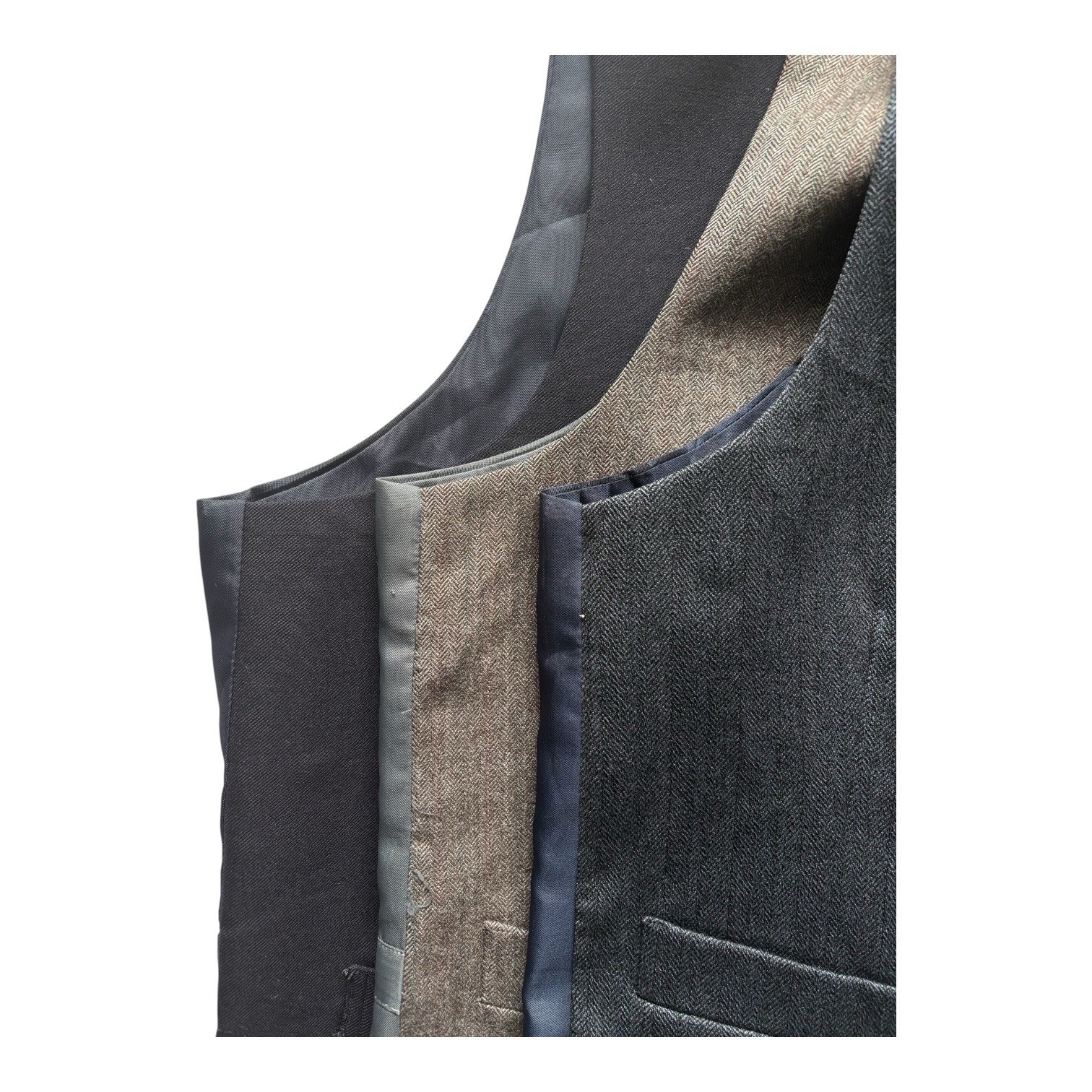 Set of 3 Vintage Waistcoats Size Small 36" 70s 80s Retro Indie Wool Bundle Ref2 image 2