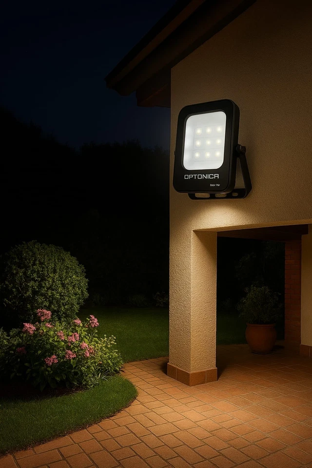 Faretto LED 10W 6000K luce bianca fredda IP65 esterno Optonica 900lm - Immagine 4 di 4