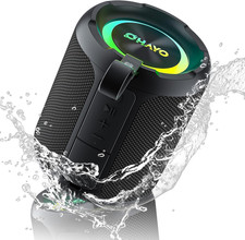 40W Wireless Portable Bluetooth Speaker with Lights, IPX7 Waterproof, Loud Sound