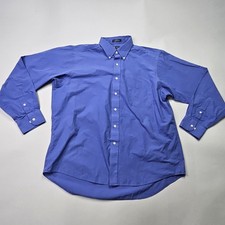 Chaps Men's 17.5 36/37 Classic Fit Wrinkle Free Dress Shirt - Blue