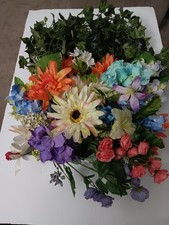 Artificial Silk Flowers And Greens Assorted Types and Colors