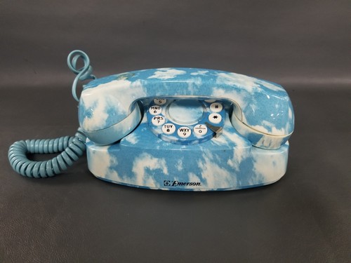 VTG 2001 Emerson EM-400 Sky / Cloud Blue Phone - UNTESTED