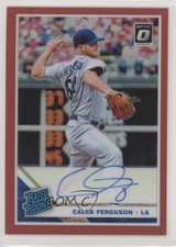 2019 Panini Donruss Optic Red Prizm 17/50 Caleb Ferguson #RRS-CF Auto 1u6