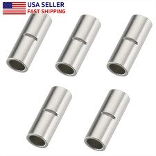 5PCS Non-Insulated Tinned Copper 1/0AWG Wire Connectors Butt Splice Terminals US