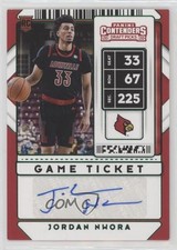 2020 Panini Contenders Draft Picks Game Ticket Green Jordan Nwora #83 Auto 0s55