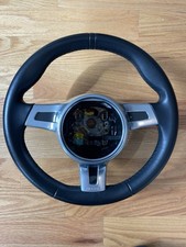 Porsche Black Leather Sport Design Manual Oem Steering Wheel 991 981 997 987