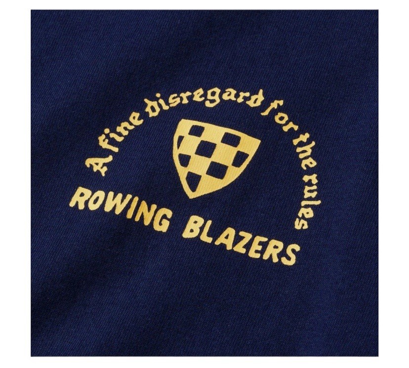 FILA Nuova camicia ROWING BLAZERS x TARGET XL logo blu navy "Disregard Rules" unisex
