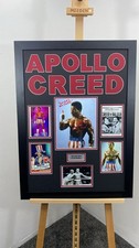 SIGNED CARL WEATHERS AKA APOLLO CREED MONTAGE BRANDNEW FRAMED WITH COA