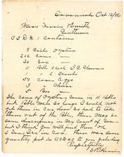 1886 Savannah Handwritten Shipping Letter Burris Smith Oysters Eggs J.C. Inmons