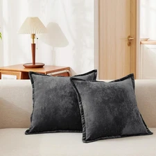 Luxurious Velvet Throw Pillow Covers 20x20 Set of 2 Decorative Pillow Covers ...