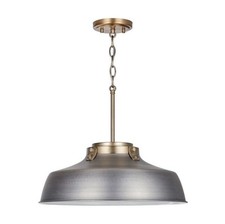 Austin Allen Oakwood 1-Light Pendant, Industrial Style, 9D329A - Antique Nickel