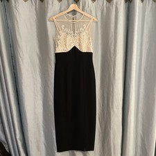 Maggy London Black and Ivory Evening Formal Dress size 4