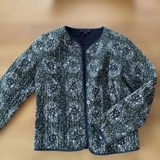 A.P.C. Woman Botanical Pattern Collarless Jacket M Size Limited Edition Style Re