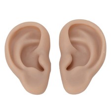 1 Pair Soft Silicone Ear Model For Ear Piercing Practice And Display