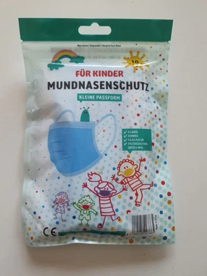 10 St. Mund-Nasen-Maske für Kinder - Mundschutz, enge Passform, Einwegmaske - Bild 1 von 4