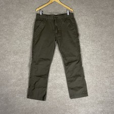 Men  s Carhartt Green Relaxed Fit Twill Utility Work Pants - 34x30